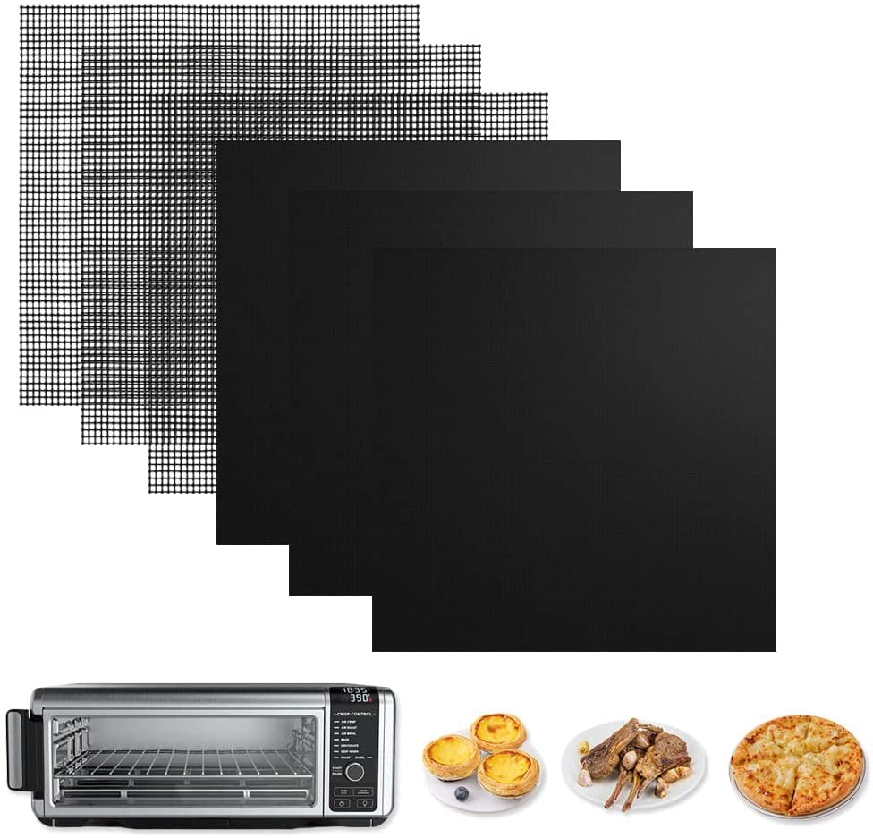 Ninja Foodi Reusable Air Fryer Liners 12x12 inch NonStick BPA Free Easy Cleaning Oven Mat Set