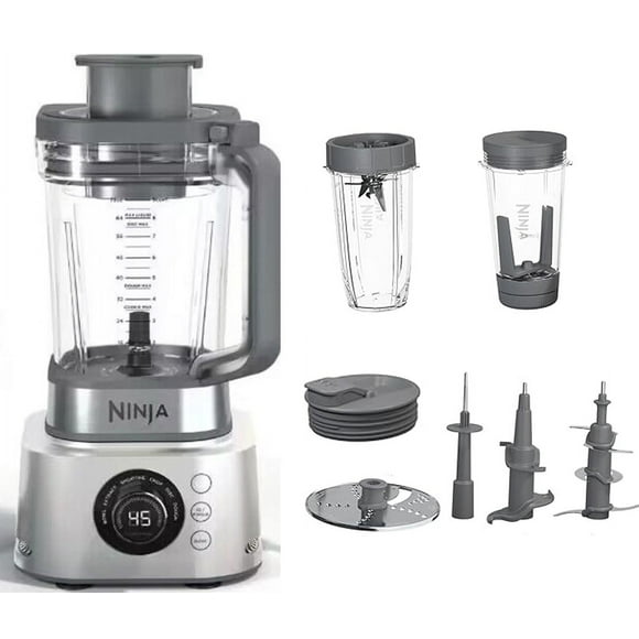 Ninja Foodi SS40 3-in-1 Power Blender Ultimate System, 1200W 6 Functions with 72 oz Blending & Food Processing Pitcher, XL Smoothie Bowl Maker and Nutrient Extractor, with 5AVE Microfiber Cloth