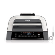 Ninja Foodi Smart XL 6-in-1 Indoor Grill with Air Fry, Roast, Bake, Broil, Dehydrate, Foodi Smart Thermometer, 2nd Generation, Black/Silver DG551