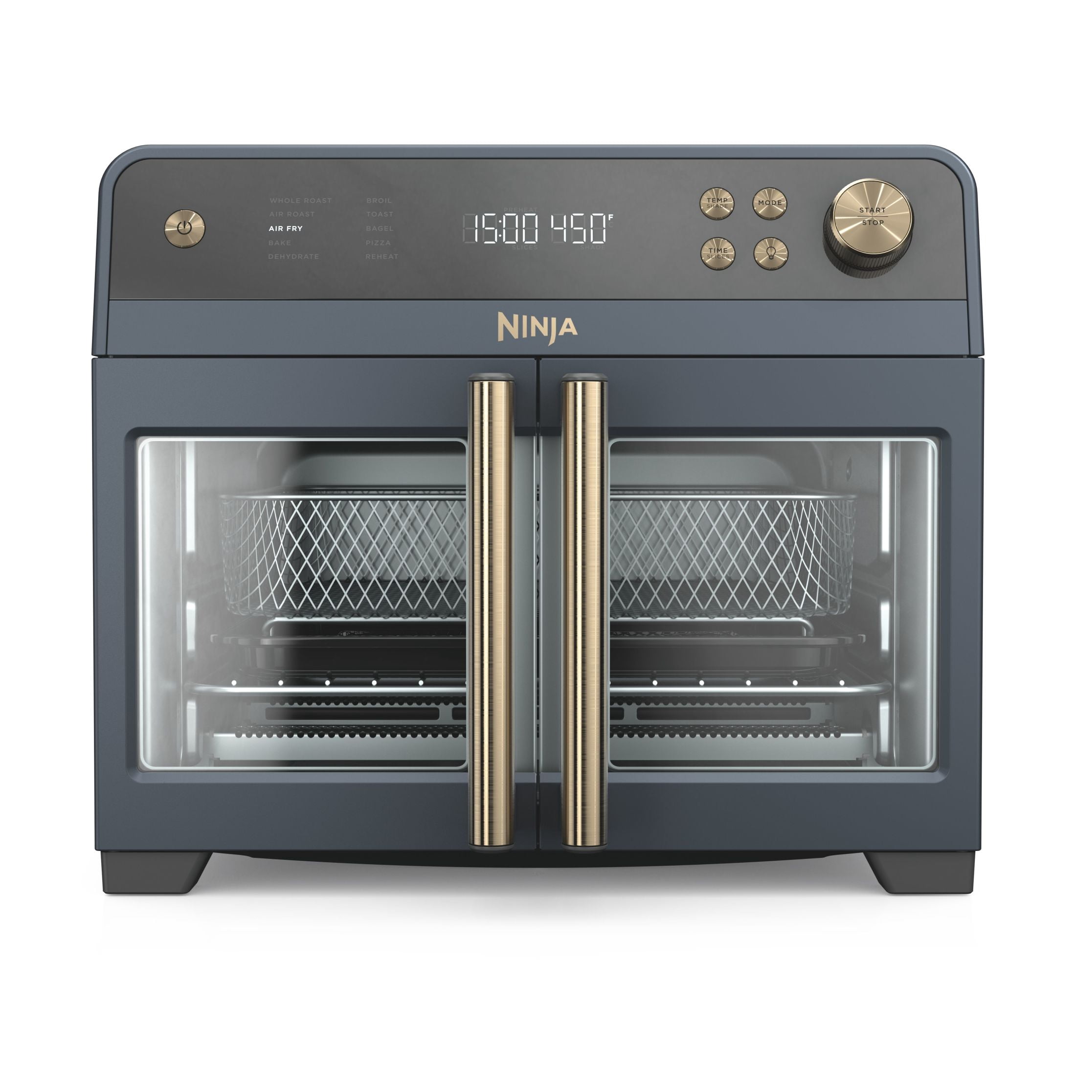 Ninja French Door 10-in-1 Countertop Oven, with Smart Surroundair Technology and Air Fry Function, Dishwasher Safe, 7 Pieces, FO101 Cyberspace
