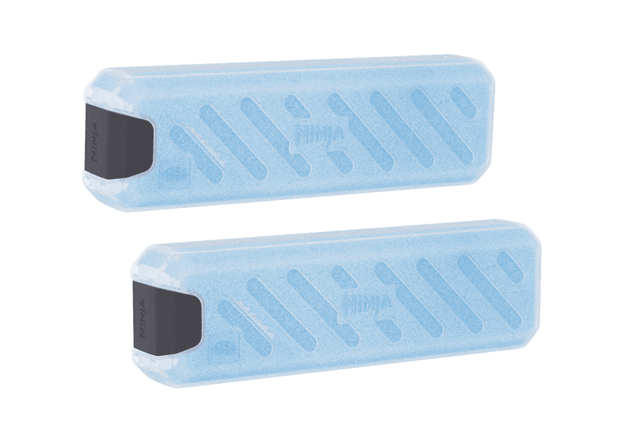 Ninja FrostVault 0.7lb. Ice Packs, 2-Pack, Reusable, Refreezable Ice Blocks, Mess Free, Recyclable, Designed to Fit Ninja FrostVault