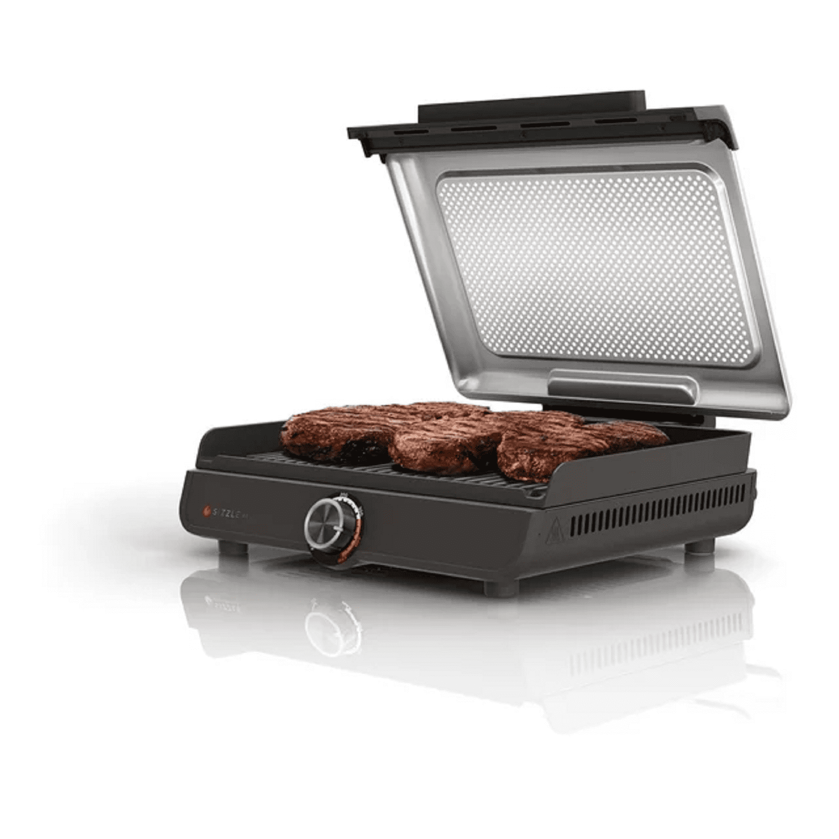 Ninja GR100 Sizzle Smokeless Indoor Grill with Nonstick Grill Plate ...