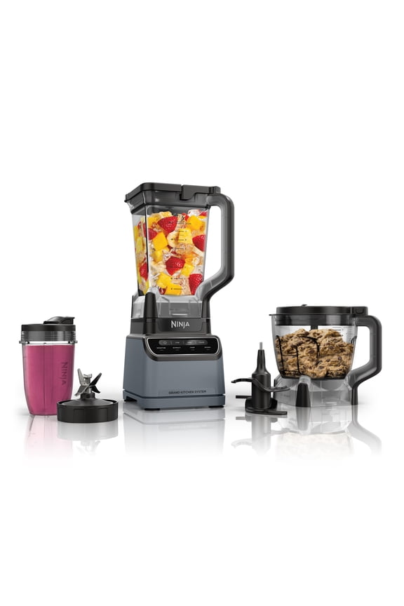 Grand Kitchen System 72-Oz Blender, 4 Presets, Smoothie, Chop, Dough, 3 Speeds, 1200W, KS500 Gray