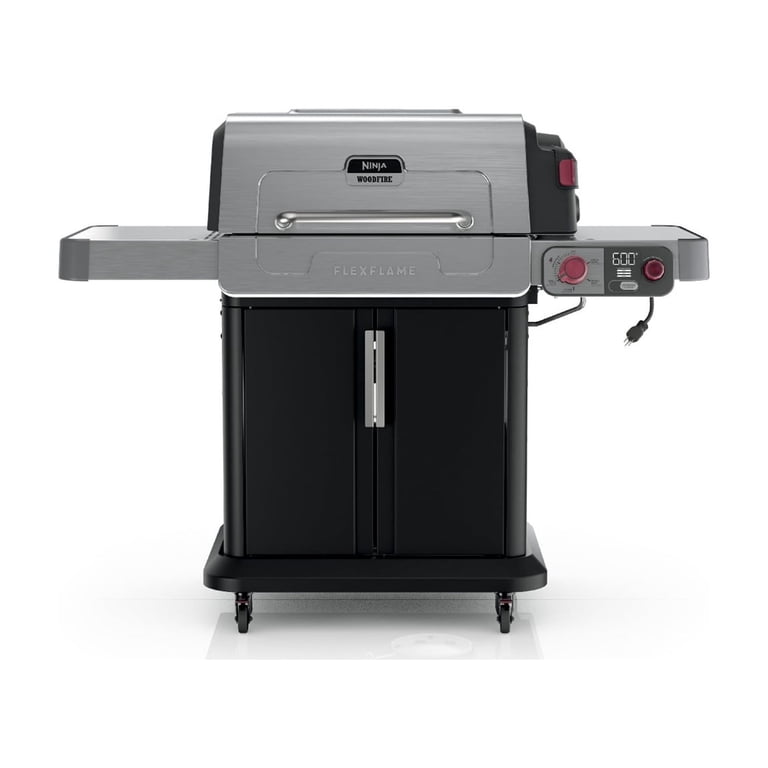 Ninja, FlexFlame 5-in-1 Grill and Smoker, Stainless Steel, PG301