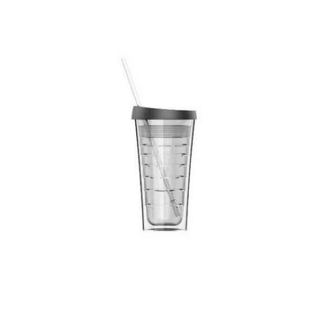 Ninja - Hot & Cold 18-Oz. Tumbler - Clear/Black/Stainless Steel