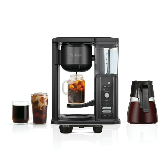 Ninja Hot & Iced, Single Serve or Drip Coffee Maker with Rapid Cold Brew 10 Cup Glass Carafe, CM360