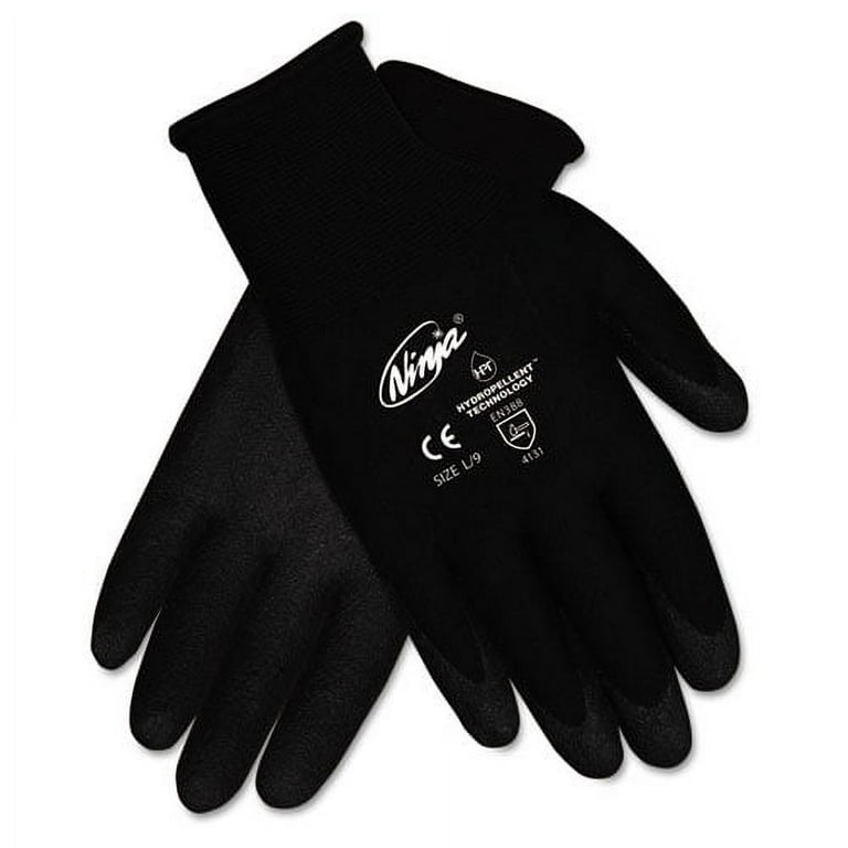 Ninja HPT PVC coated Nylon Gloves, Small, Black, Pair Ninja HPT PVC coated Nylon Gloves, Small, Black, Pair