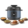 thumbnail image 1 of Ninja HyperHeat 9-in-1 Electric Pressure Cooker with SimpliServe Pot — 6.5 Qt, Cooks Up to 2X Faster, 1200W, Feeds 8–10, PC201 Blue Macaron, 1 of 13