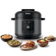 thumbnail image 1 of Ninja HyperHeat 9-in-1 Electric Pressure Cooker with SimpliServe Pot — 6.5 Qt, Cooks Up to 2X Faster, 1200W, Feeds 8–10, PC201GY Dark Gray, 1 of 13