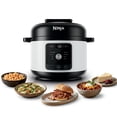 thumbnail image 1 of Ninja HyperHeat 9-in-1 Electric Pressure Cooker with SimpliServe Pot — 6.5 Qt, Cooks Up to 2X Faster, 1200W, Feeds 8–10, PC201WH White, 1 of 13