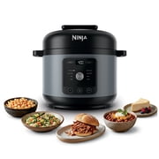 Ninja HyperHeat 9-in-1 Electric Pressure Cooker with SimpliServe Pot   6.5 Qt, Cooks Up to 2X Faster, 1200W, Feeds 8 10, PC201SP Stone Purple