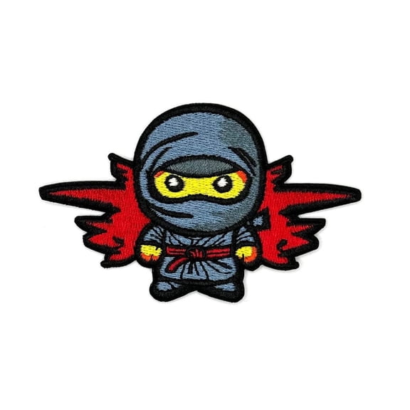 Ninja Iron On Patch Warrior Applique Embroidered Patches Iron On Sew On Aesthetic Cool Nice Cartoon Anime Iron On Patches For Holes, Clothing, Dress, Jeans, Hat, Backpacks, Clothes