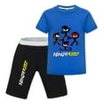thumbnail image 1 of Ninja Kidz 2-Piece Outfit Clothing Set for Boys – T-Shirt and Matching Shorts for Summer Wear, 1 of 4