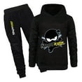 thumbnail image 1 of Ninja Kidz 2-Piece Tracksuit for Boys and Girls Hoodie and Jogger Pants Set – Kids Cartoon Loungewear and Playwear Outfit, 1 of 4