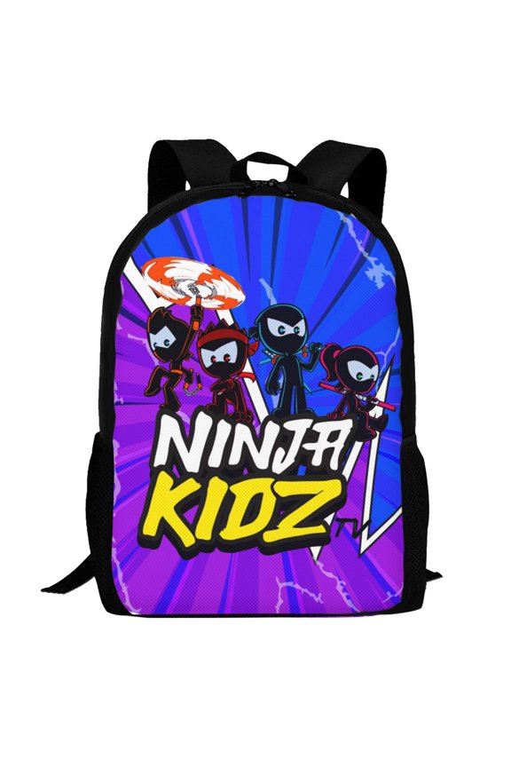Ninja Kidz Backpack,3d Print Laptop Backpack Lightweight Casual Daypack Bookbag Multi-Function Travel Backpack 16.5 In