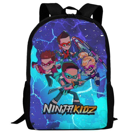 Ninja Kidz Backpack,3d Print Laptop Backpack Lightweight Casual Daypack Bookbag Multi-Function Travel Backpack 16.5 In
