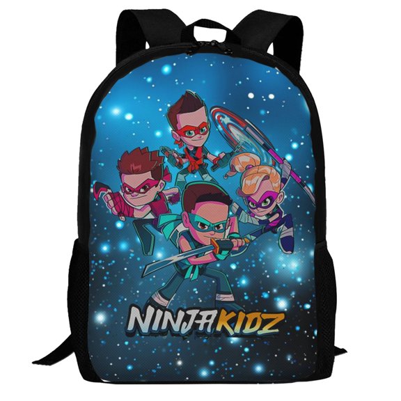 Ninja Kidz Backpack,3d Print Laptop Backpack Lightweight Casual Daypack Bookbag Multi-Function Travel Backpack 16.5 In