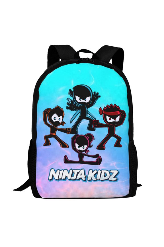 Ninja Kidz Backpack,3d Print Laptop Backpack Lightweight Casual Daypack Bookbag Multi-Function Travel Backpack 16.5 In