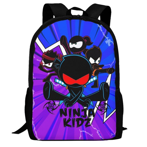 Ninja Kidz Backpack,3d Print Laptop Backpack Lightweight Casual Daypack Bookbag Multi-Function Travel Backpack 16.5 In
