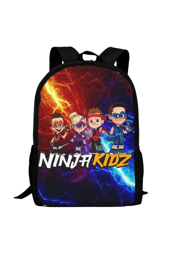 Ninja Kidz Backpack,3d Print Laptop Backpack Lightweight Casual Daypack Bookbag Multi-Function Travel Backpack 16.5 In