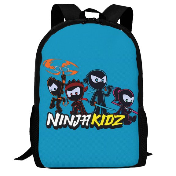 Ninja Kidz Backpack,3d Print Laptop Backpack Lightweight Casual Daypack Bookbag Multi-Function Travel Backpack 16.5 In
