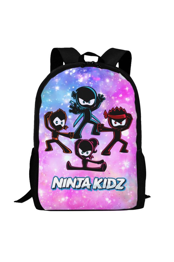 Ninja Kidz Backpack,3d Print Laptop Backpack Lightweight Casual Daypack Bookbag Multi-Function Travel Backpack 16.5 In