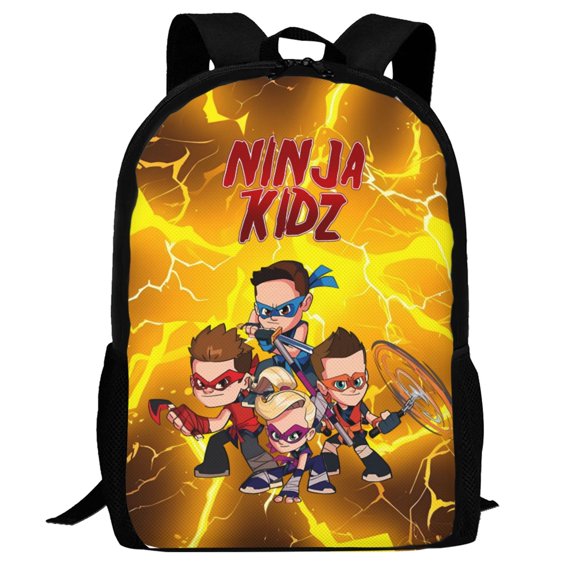 Ninja Kidz Backpack,3d Print Laptop Backpack Lightweight Casual Daypack Bookbag Multi-Function Travel Backpack 16.5 In