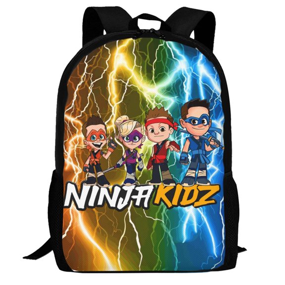 Ninja Kidz Backpack,3d Print Laptop Backpack Lightweight Casual Daypack Bookbag Multi-Function Travel Backpack 16.5 In