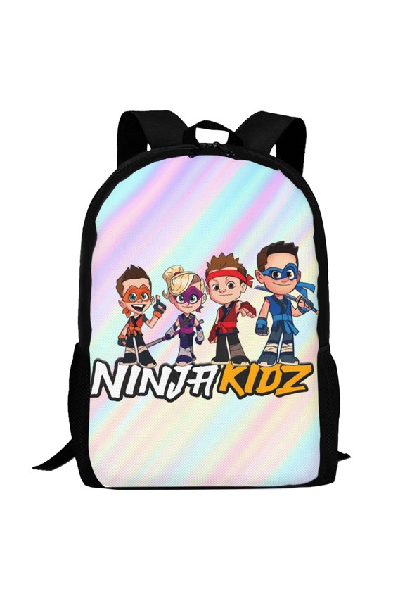 Ninja Kidz Backpack,3d Print Laptop Backpack Lightweight Casual Daypack Bookbag Multi-Function Travel Backpack 16.5 In