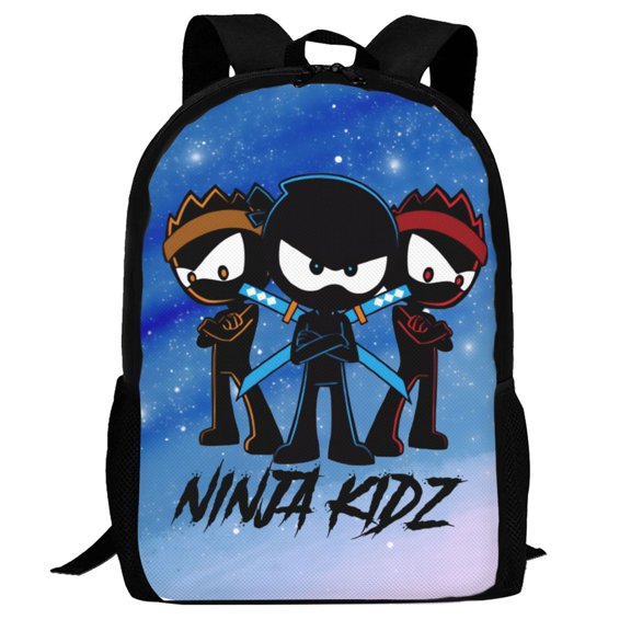 Ninja Kidz Backpack,3d Print Laptop Backpack Lightweight Casual Daypack Bookbag Multi-Function Travel Backpack 16.5 In