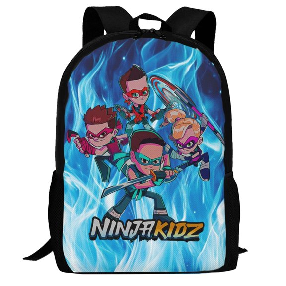 Ninja Kidz Backpack,3d Print Laptop Backpack Lightweight Casual Daypack Bookbag Multi-Function Travel Backpack 16.5 In