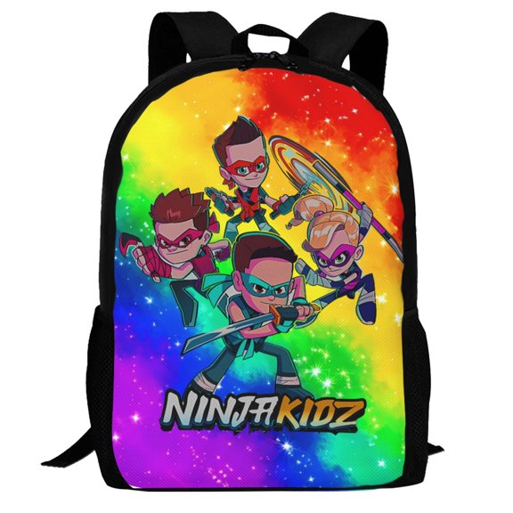 Ninja Kidz Backpack,3d Print Laptop Backpack Lightweight Casual Daypack Bookbag Multi-Function Travel Backpack 16.5 In
