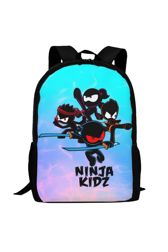 Ninja Kidz Backpack,3d Print Laptop Backpack Lightweight Casual Daypack Bookbag Multi-Function Travel Backpack 16.5 In