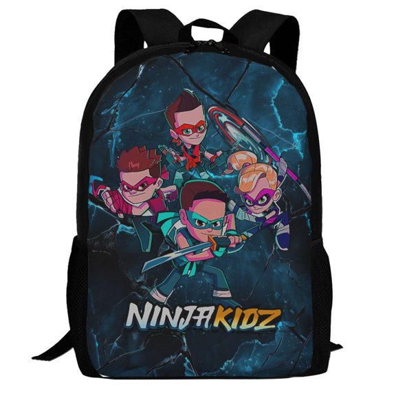 Ninja Kidz Backpack,3d Print Laptop Backpack Lightweight Casual Daypack Bookbag Multi-Function Travel Backpack 16.5 In