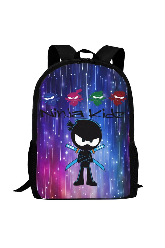 Ninja Kidz Backpack,3d Print Laptop Backpack Lightweight Casual Daypack Bookbag Multi-Function Travel Backpack 16.5 In