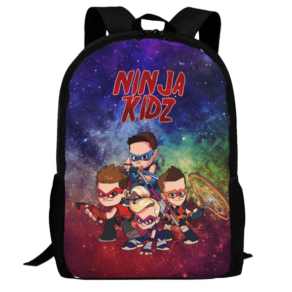 Ninja Kidz Backpack,3d Print Laptop Backpack Lightweight Casual Daypack Bookbag Multi-Function Travel Backpack 16.5 In