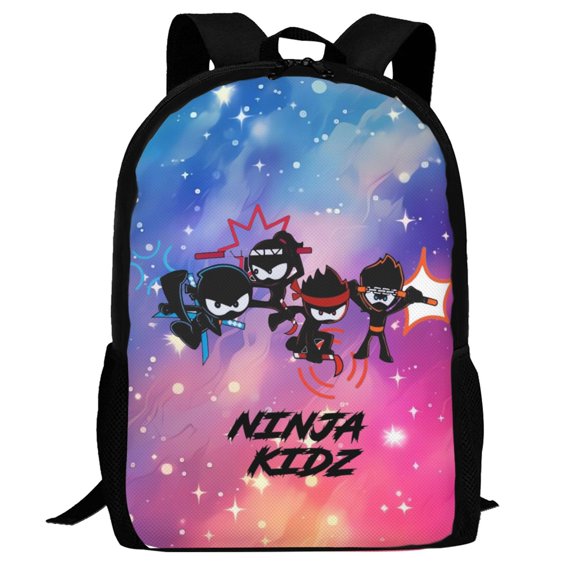 Ninja Kidz Backpack,3d Print Laptop Backpack Lightweight Casual Daypack Bookbag Multi-Function Travel Backpack 16.5 In