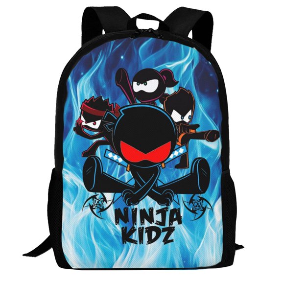 Ninja Kidz Backpack,3d Print Laptop Backpack Lightweight Casual Daypack Bookbag Multi-Function Travel Backpack 16.5 In