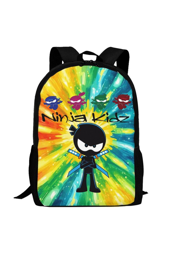 Ninja Kidz Backpack,3d Print Laptop Backpack Lightweight Casual Daypack Bookbag Multi-Function Travel Backpack 16.5 In