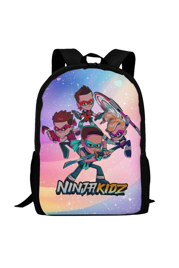 Ninja Kidz Backpack,3d Print Laptop Backpack Lightweight Casual Daypack Bookbag Multi-Function Travel Backpack 16.5 In