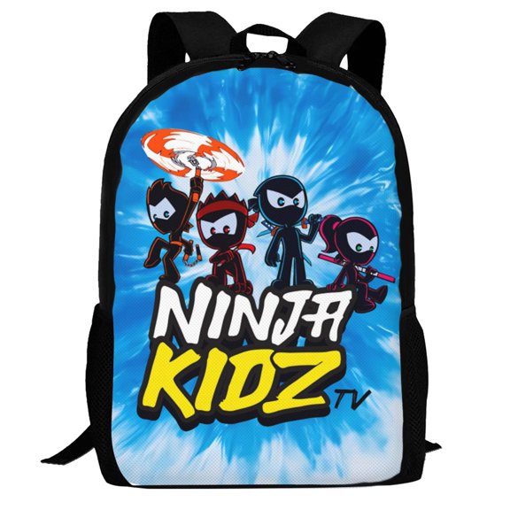 Ninja Kidz Backpack,3d Print Laptop Backpack Lightweight Casual Daypack Bookbag Multi-Function Travel Backpack 16.5 In