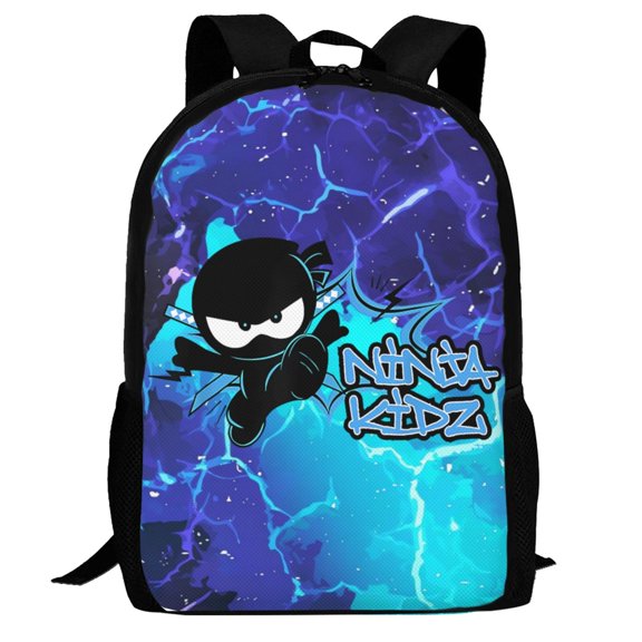 Ninja Kidz Backpack,3d Print Laptop Backpack Lightweight Casual Daypack Bookbag Multi-Function Travel Backpack 16.5 In