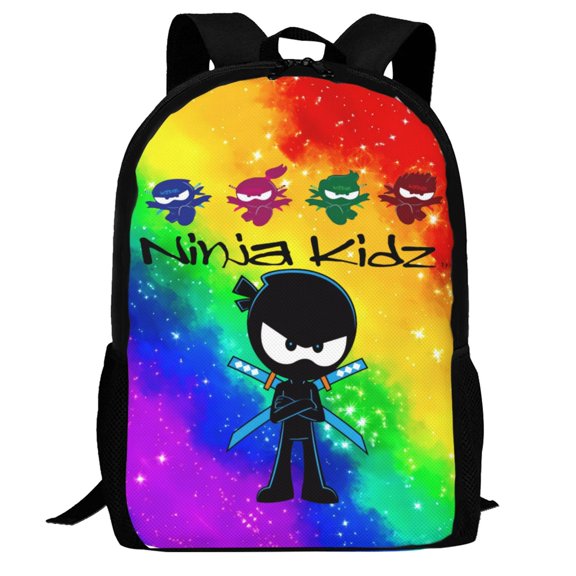 Ninja Kidz Backpack,3d Print Laptop Backpack Lightweight Casual Daypack Bookbag Multi-Function Travel Backpack 16.5 In