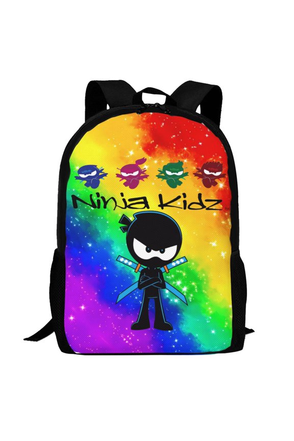 Ninja Kidz Backpack,3d Print Laptop Backpack Lightweight Casual Daypack Bookbag Multi-Function Travel Backpack 16.5 In