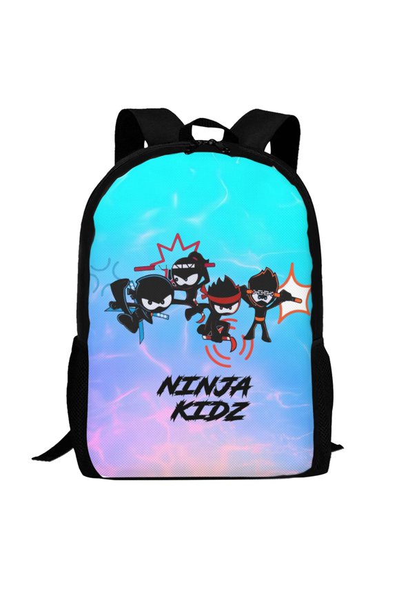 Ninja Kidz Backpack,3d Print Laptop Backpack Lightweight Casual Daypack Bookbag Multi-Function Travel Backpack 16.5 In