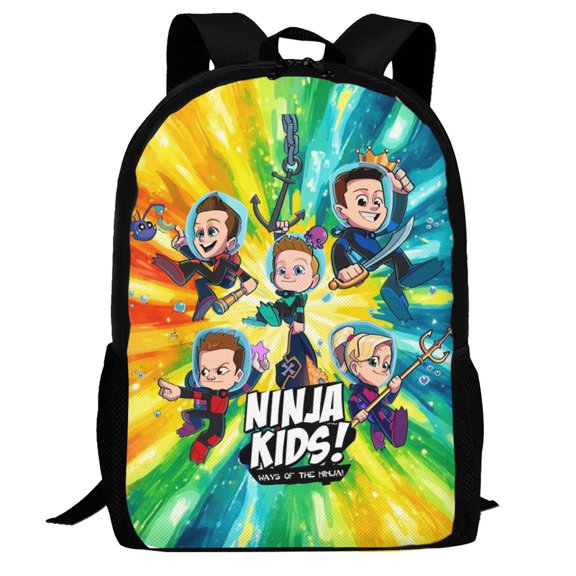 Ninja Kidz Backpack,3d Print Laptop Backpack Lightweight Casual Daypack Bookbag Multi-Function Travel Backpack 16.5 In