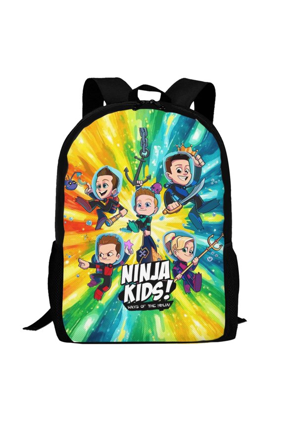 Ninja Kidz Backpack,3d Print Laptop Backpack Lightweight Casual Daypack Bookbag Multi-Function Travel Backpack 16.5 In