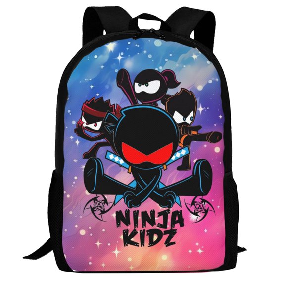 Ninja Kidz Backpack,3d Print Laptop Backpack Lightweight Casual Daypack Bookbag Multi-Function Travel Backpack 16.5 In