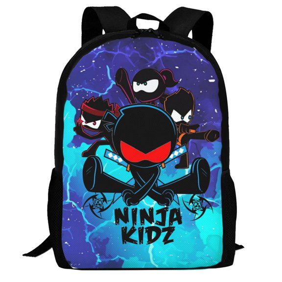 Ninja Kidz Backpack,3d Print Laptop Backpack Lightweight Casual Daypack Bookbag Multi-Function Travel Backpack 16.5 In