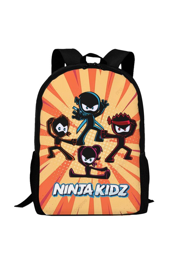 Ninja Kidz Backpack,3d Print Laptop Backpack Lightweight Casual Daypack Bookbag Multi-Function Travel Backpack 16.5 In